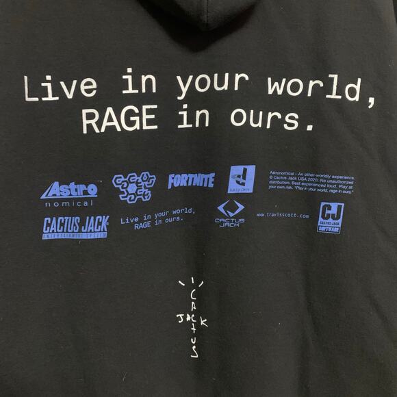 Cactus Jack By Travis Scott World Hoodie x Playstation x Fortnite Mens Size XL - Picture 9 of 9